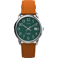 Timex Men's Watch - Easy Reader Green Dial Brown Leather Strap Date | TW2W54600JT ,