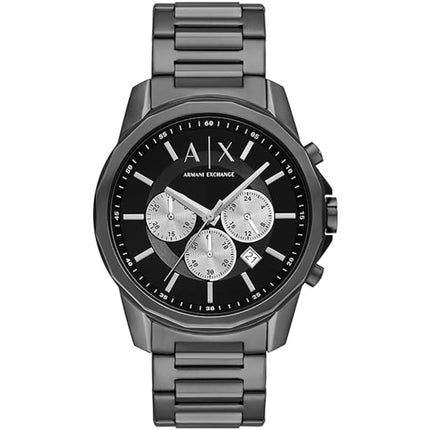Armani Exchange Men's Watch - Banks Chronograph Black and Silver Dial Steel | AX1765 ,