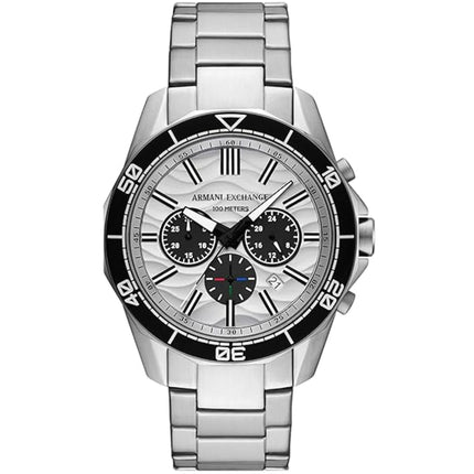 Armani Exchange Men's Watch - Spencer Chronograph Black and Silver Dial | AX1969 ,