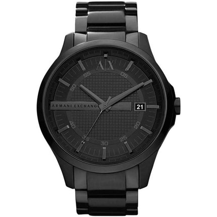 Armani Exchange Men's Watch - Hampton Black Dial Stainless Steel Bracelet | AX2104 ,