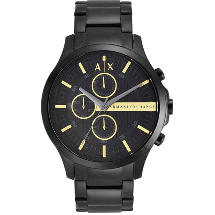 Armani Exchange Men's Watch - Hampton Chronograph Black Steel Bracelet | AX2164 ,