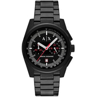 Armani Exchange Men's Watch - Parker Chronograph Black Dial Steel Bracelet | AX2864 ,