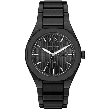 Armani Exchange Men's Watch - Sync Quartz Black Stainless Steel Bracelet | AX4301 ,
