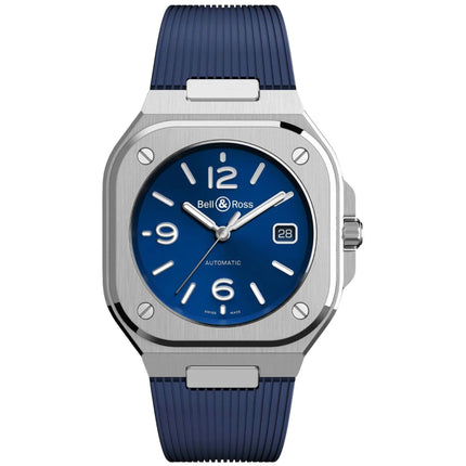 Bell & Ross Men's Watch - Urban Automatic Blue Dial Rubber Strap | BR05A-BLU-ST/SRB ,