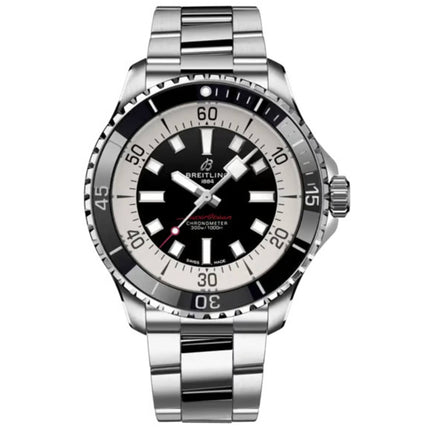Breitling Men's Watch - Superocean Automatic Silver and Black Dial | A17376211B1A1 ,