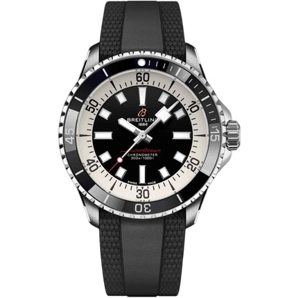 Breitling Men's Watch - Superocean Automatic Black Rubber Strap | A17376211B1S1 ,