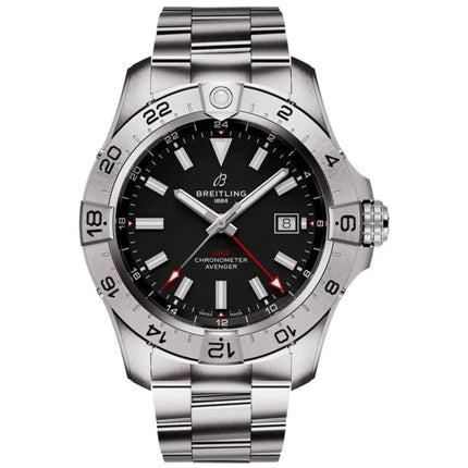 Breitling Men's Watch - Avenger Automatic Black Dial Silver Bracelet | A32320101B1A1 ,