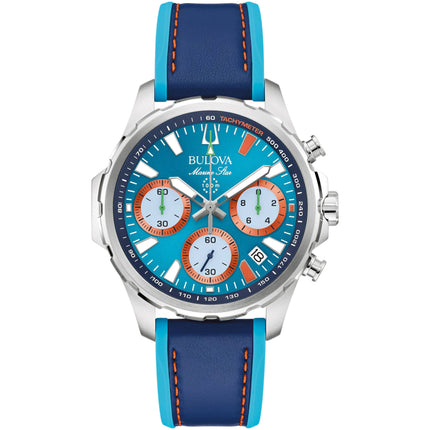 Bulova Men's Watch - Marine Star E1 Team Miami Leather and Rubber Strap | 96B460 ,