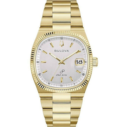 Bulova Men's Watch - Super Seville Silver Dial Yellow Gold Steel Bracelet | 97B223 ,