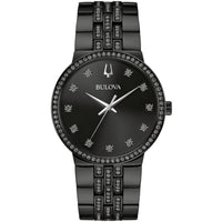 Bulova Men's Watch - Classic Quartz Black Dial Stainless Steel Bracelet | 98K116 ,