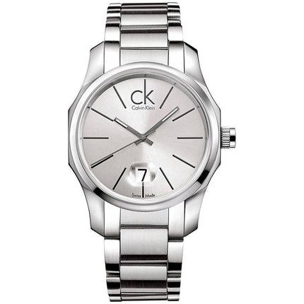 Calvin Klein Men's Watch - Biz Silver Dial Stainless Steel Bracelet Date | K7741126 ,