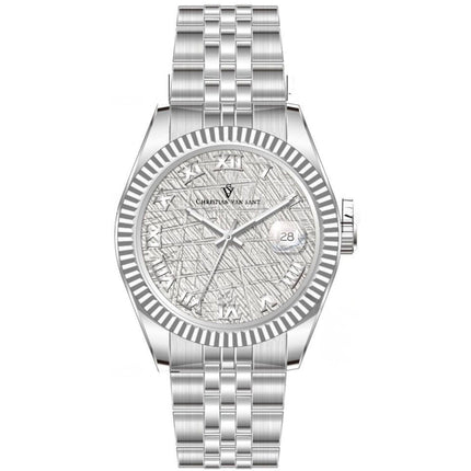 Christian Van Sant Men's Watch - Stellar Silver Tone Dial Steel Bracelet | CV0700 ,