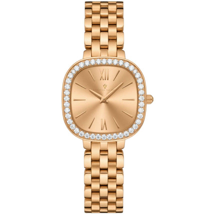 Christian Van Sant Women's Watch - Rivoli Quartz Rose Gold Dial Bracelet | CV1268 ,