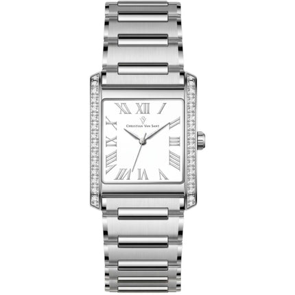 Christian Van Sant Women's Watch - Atelier Quartz White Dial Silver Steel | CV1280 ,