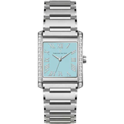 Christian Van Sant Women's Watch - Atelier Quartz Blue Dial Silver Steel | CV1282 ,
