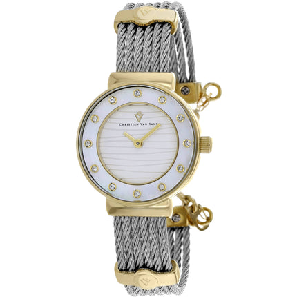 Christian Van Sant Women's Watch - Cavo Quartz Silver Dial Two Tone Steel | CV1296 ,