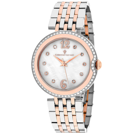 Christian Van Sant Women's Watch - Jasmine Quartz White Mop Dial Bracelet | CV1613 ,
