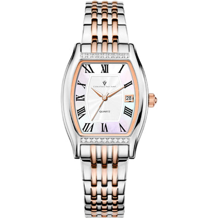 Christian Van Sant Women's Watch - Gemma Quartz White Dial Two Tone Steel | CV2451 ,