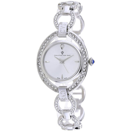 Christian Van Sant Women's Watch - Stella Quartz White Dial Silver Bracelet | CV2930 ,
