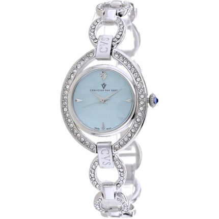Christian Van Sant Women's Watch - Stella Quartz Blue Dial Silver Bracelet | CV2932 ,