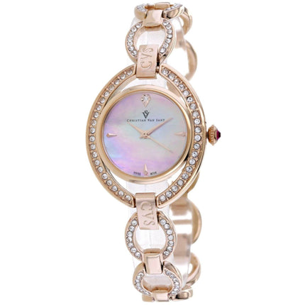 Christian Van Sant Women's Watch - Stella Pink Dial Rose Gold Tone Bracelet | CV2934 ,