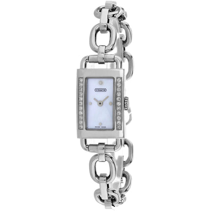 Coach Women's Watch - Quartz White Mother of Pearl Dial Silver Bracelet | 14500465 ,
