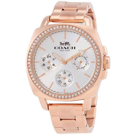 Coach Women's Watch - Chronograph Silver Dial Rose Gold Steel Bracelet | 14503949 ,