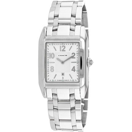 Coach Men's Watch - Commerce Root Quartz White Dial Silver Steel Bracelet | 14600490 ,