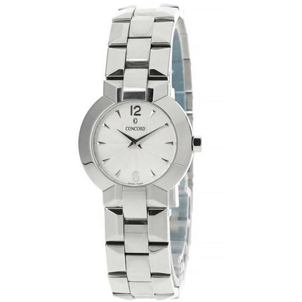 Concord Women's Watch - La Scala Quartz White Dial Silver Steel Bracelet | 309661 ,
