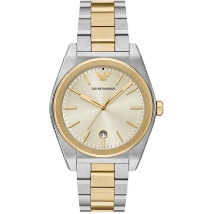 Emporio Armani Men's Watch - Federico Quartz Gold Dial Two Tone Bracelet | AR11716 ,