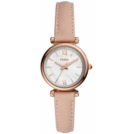 Fossil Women's Watch - Carlie Mini Quartz White Mother of Pearl Dial Strap | ES4699 ,