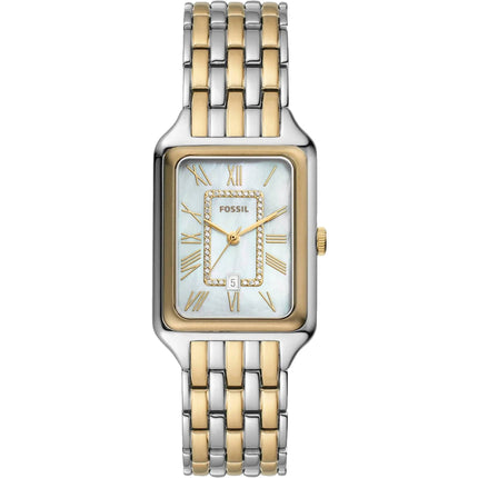 Fossil Women's Watch - Raquel Quartz White Mop Dial Two Tone Steel Bracelet | ES5305 ,