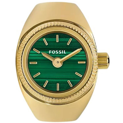 Fossil Women's Watch - Quartz Green Dial Yellow Gold Steel Expansion Band | ES5308 ,