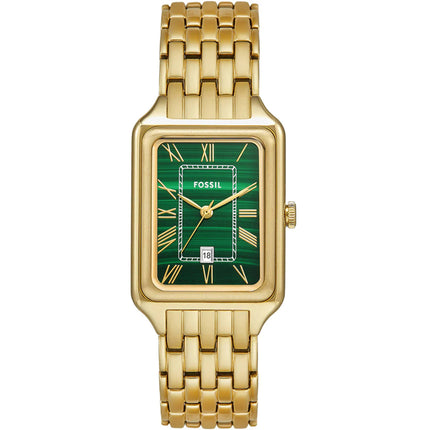 Fossil Women's Watch - Raquel Quartz Green Dial Yellow Gold Steel Bracelet | ES5341 ,