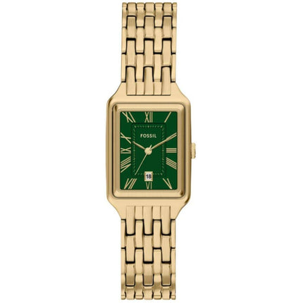 Fossil Women's Watch - Raquel Quartz Green Dial Yellow Gold Steel Bracelet | ES5452 ,
