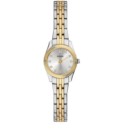 Fossil Women's Watch - Scarlette Mini Quartz Silver Dial Two Tone Bracelet | ES5473 ,