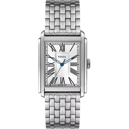 Fossil Men's Watch - Carraway Quartz Silver Dial Stainless Steel Bracelet | FS6008 ,