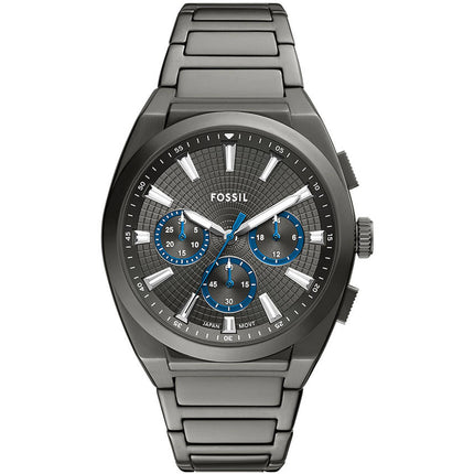 Fossil Men's Watch - Everett Chronograph Gunmetal Stainless Steel Bracelet | FS6107 ,
