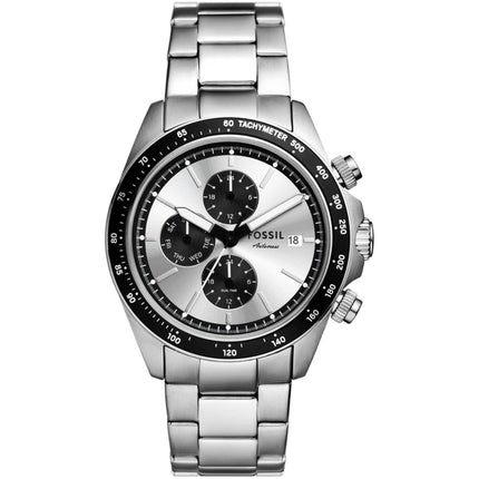 Fossil Men's Watch - Autocross Quartz Silver and Black Dial Steel Bracelet | FS6124 ,
