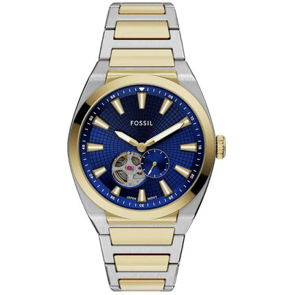 Fossil Men's Watch - Everett Automatic Blue Open Heart Dial Two Tone Steel | ME3275 ,