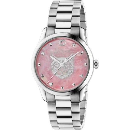 Gucci Women's Watch - G-Timeless Pink Mother of Pearl Dial Bracelet | YA1265013 ,