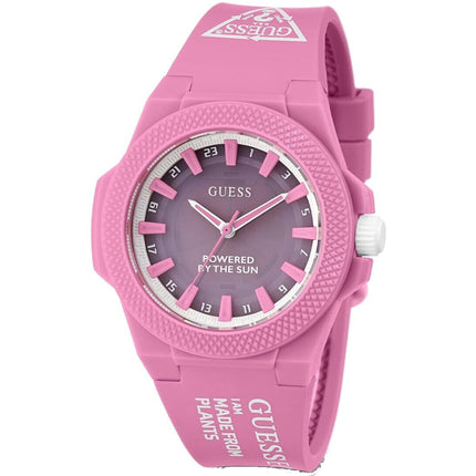 Guess Women's Watch - Outspoken Quartz Pink Dial Silicone Rubber Strap | GW0587L3 ,
