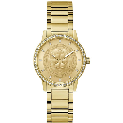 Guess Women's Watch - Petal Quartz Champagne Dial Yellow Gold Bracelet | GW0747L2 ,