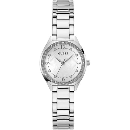 Guess Women's Watch - Charlotte Quartz Crystal Silver Tone Dial Bracelet | GW0767L1 ,