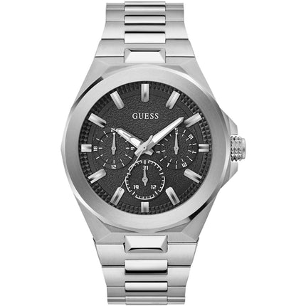 Guess Men's Watch - Dashboard Quartz Black Dial Silver Tone Bracelet | GW0798G1 ,