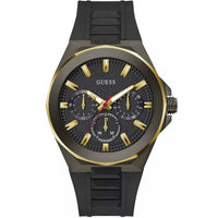 Guess Men's Watch - Dashboard Quartz Two Tone Case Black Dial Strap | GW0799G1 ,