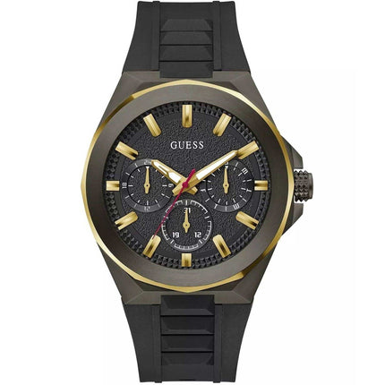 Guess Men's Watch - Dashboard Quartz Two Tone Case Black Dial Strap | GW0799G1 ,
