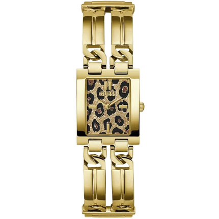 Guess Women's Watch - Mod ID Quartz Gold Tone Leopard Print Dial Bracelet | GW0807L2 ,