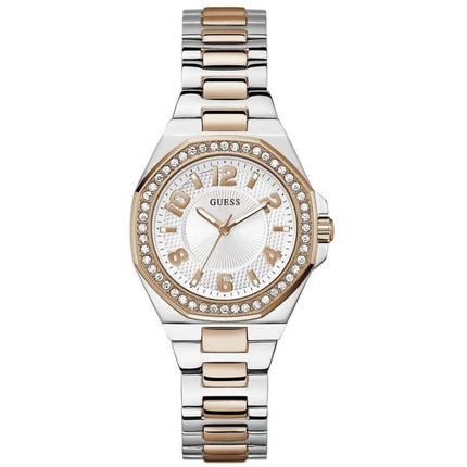 Guess Women's Watch - Contessa White Dial Silver and Rose Gold Bracelet | GW0877L4 ,