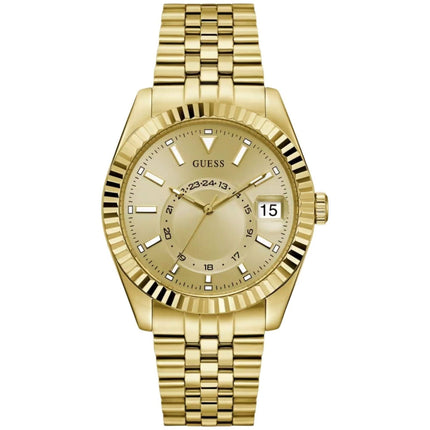 Guess Men's Watch - Jaden Quartz Gold Dial Gold Bracelet | GW0977G2 ,